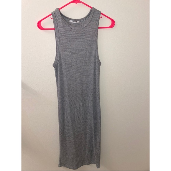 Long Gray European Style Bodycon Dress - Picture 5 of 7